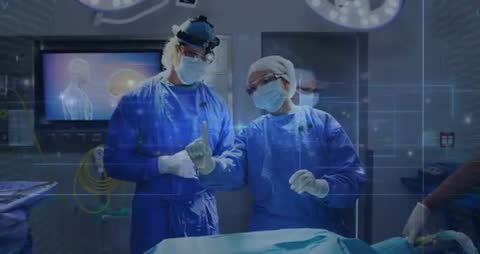 Surgeons Using Augmented Reality in Advanced Surgical Procedure