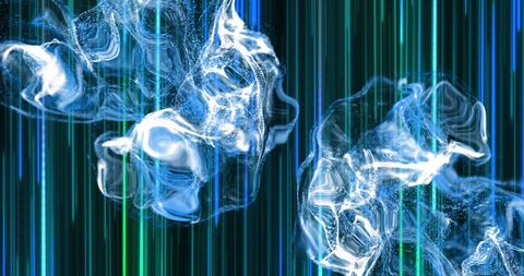 Abstract Blue Swirls with Neon Trails on Dark Background - Download Free Stock Images Pikwizard.com