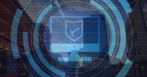 Cybersecurity and Digital Protection Concept in Urban Abstract - Download Free Stock Images Pikwizard.com