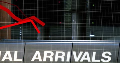 Economical Downtrend at Airport Digital Display