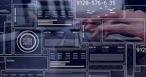 Transparent Control Dashboard Displaying Tiled Data Panels with Touch Gauges and Analytics