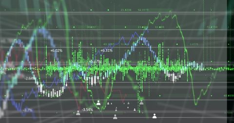 Dynamic Financial Data Visualizations on Grid Interface - Download Free Stock Images Pikwizard.com