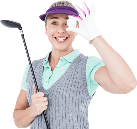 enthusiastic golfer with golf ball and club on transparent background - Download Free Stock Videos Pikwizard.com