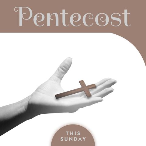 Pentecost Worship Concept with Cross in Hand on Sunday - Download Free Stock Templates Pikwizard.com
