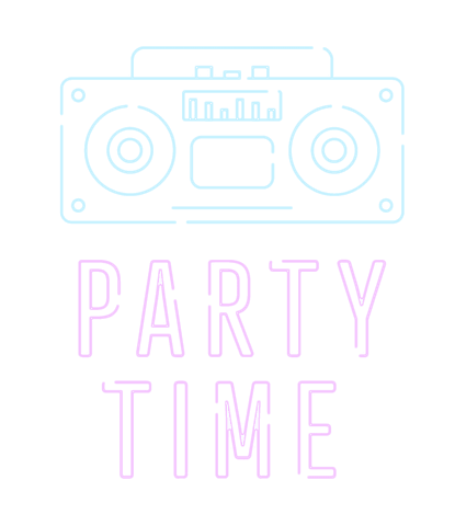 party time radio icon transparent neon illustration - Download Free Stock Videos Pikwizard.com