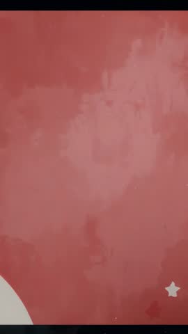 Vertical Holiday Video Showcasing Minimal Red Backdrop with White Pine Cone and Star