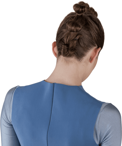 Elegant Hairstyle on Transparent Background Showcasing Twisted Bun Details