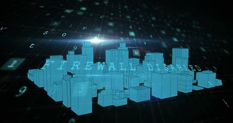 Virtual Smart City with Cybersecurity Elements - Download Free Stock Images Pikwizard.com