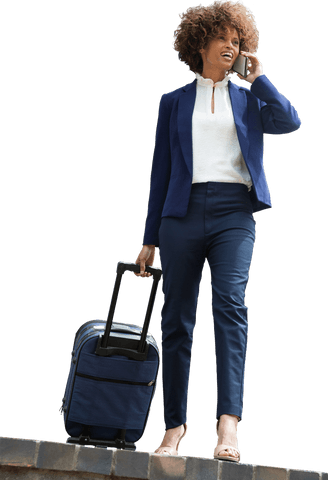 transparent professional woman traveling with luggage - Download Free Stock Videos Pikwizard.com
