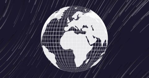 Digital Globe with Light Trails Depicting Global Connectivity - Download Free Stock Images Pikwizard.com