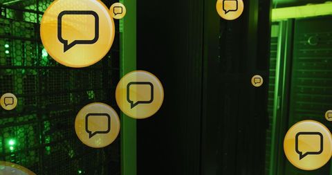 Digital Communication Over Server Infrastructure Concept - Download Free Stock Images Pikwizard.com