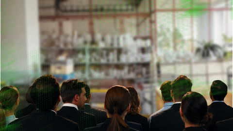 Businessmen Attending Conference In Modern Setting