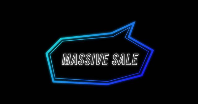 Retro Eighties Neon Sale Sign with Communication Bubble - Download Free Stock Images Pikwizard.com