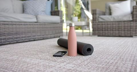 Outdoor Home Yoga Space with Accessories
