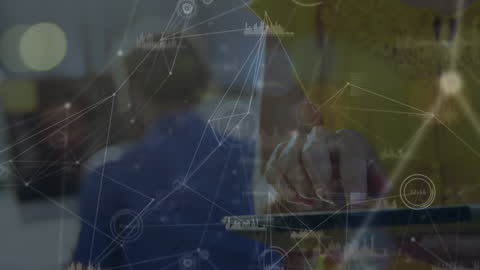 Digital Network Connections on Tablet Screen