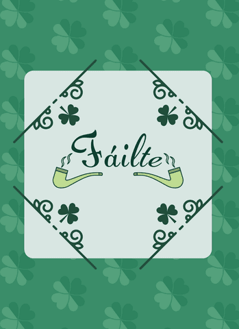 fáilte welcome card with pipes on transparent background - Download Free Stock Videos Pikwizard.com