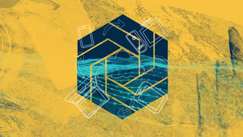 Abstract Geometric Design Representing Connectivity and Technology