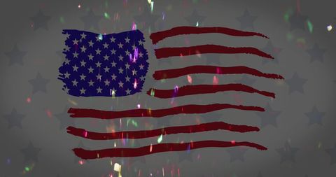 American Flag with Colorful Confetti Overlay Celebrating Patriotic Events - Download Free Stock Images Pikwizard.com