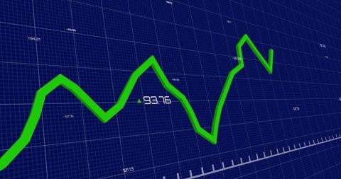 Financial Market Chart on Digital Screen Showing Growing Trends - Download Free Stock Images Pikwizard.com