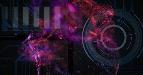 Futuristic Digital Particles on Innovative Tech Interface - Download Free Stock Images Pikwizard.com