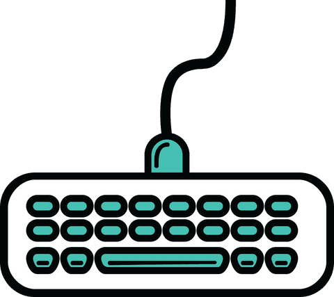 stylized computer keyboard illustration on transparent background - Download Free Stock Videos Pikwizard.com