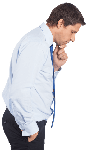 Transparent Thinking Businessman Contemplating