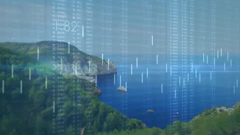 Intersection of Nature and Digital Data in a Coastal Landscape