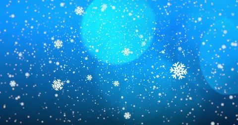 Festive Snowflakes Falling on Bright Blue Background for Winter Theme - Download Free Stock Images Pikwizard.com