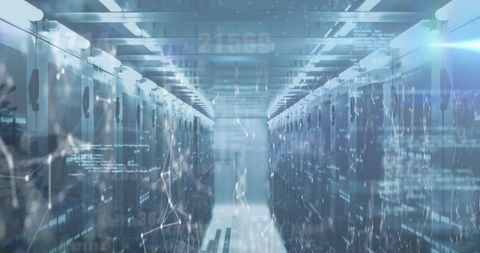 Futuristic Data Center with Digital Data Streams - Download Free Stock Images Pikwizard.com