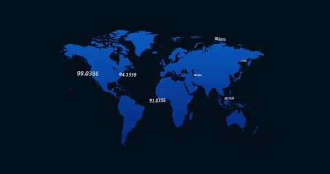 Global Stock Market Data on Digital World Map Background - Download Free Stock Images Pikwizard.com