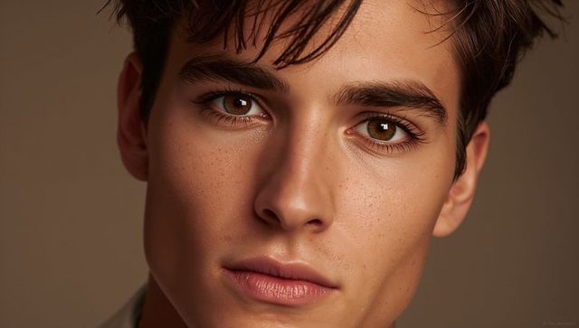 Professional Male Portrait with Emphasis on Grooming and Natural Beauty