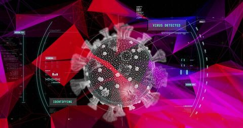 Digital Interface Analyzing Virus Cells with Futuristic Network - Download Free Stock Images Pikwizard.com