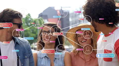 Virtual Connections over Diverse Group Explored through Network Animation