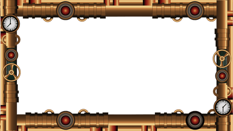 steampunk pipe frame with circuits on transparent background - Download Free Stock Videos Pikwizard.com