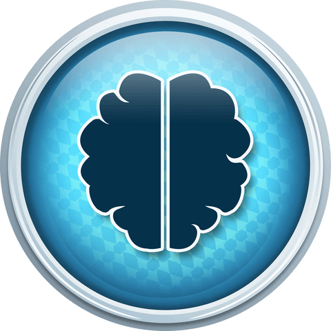 Transparent Brain Vector Icon with Blue Background Close-Up - Download Free Stock Videos Pikwizard.com