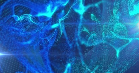 Energetic Blue Particle Wave Dynamics - Download Free Stock Images Pikwizard.com