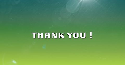 Retro Thank You Message on Green Background with Mathematical Formulas