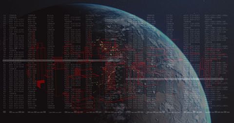 Earth with Financial Data Interfaces for Global Business Technology - Download Free Stock Images Pikwizard.com