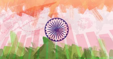 Abstract Composition With Indian Flag and COVID-19 Infographics - Download Free Stock Images Pikwizard.com