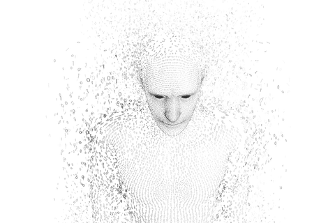 3d model of man with fragmented design on transparent background - Download Free Stock Videos Pikwizard.com