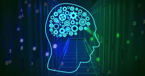 ai data processing in human head with tech background - Download Free Stock Images Pikwizard.com