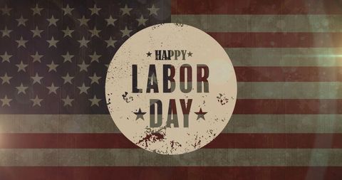 Labor Day Patriotic United States Flag Celebration Graphic