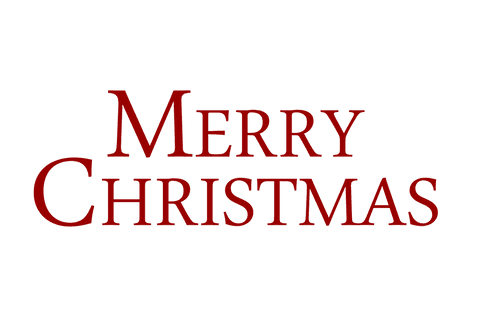 Festive Merry Christmas Text Traditional Transparent Background