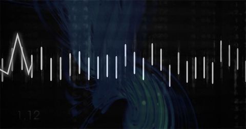 Dynamic Waveform on Digital Interface with Data Code Background