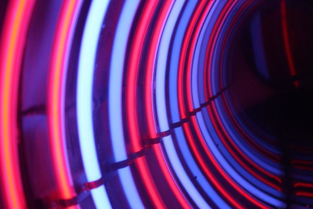 Futuristic Neon Light Tunnel with Vibrant Colors - Download Free Stock Photos Pikwizard.com