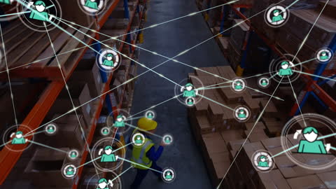 Digital Network Connections in Warehouse Logistics Representation