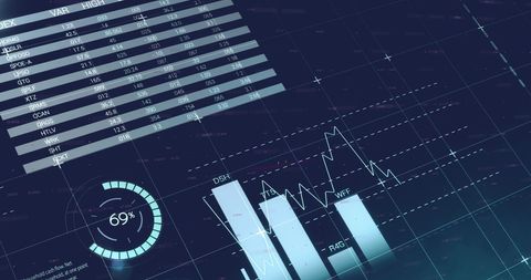 Innovative Data Visualization on Blue Digital Grid - Download Free Stock Images Pikwizard.com