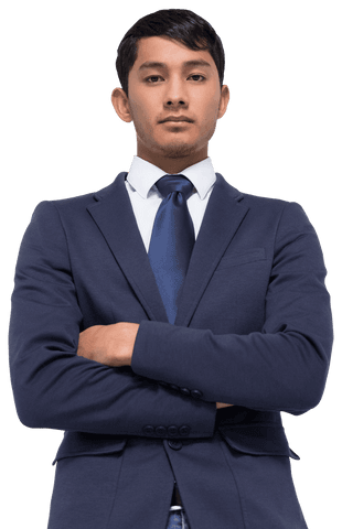 Confident Transparent Asian Businessman with Arms Crossed - Download Free Stock Videos Pikwizard.com