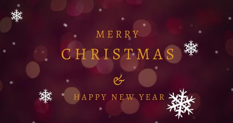 Festive Greeting Card with Snowflakes and Warm Holiday Message