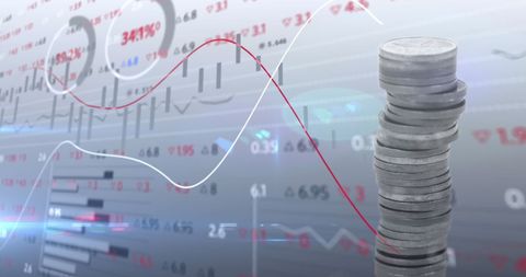 financial analysis and growth depicted with coin stack - Download Free Stock Images Pikwizard.com